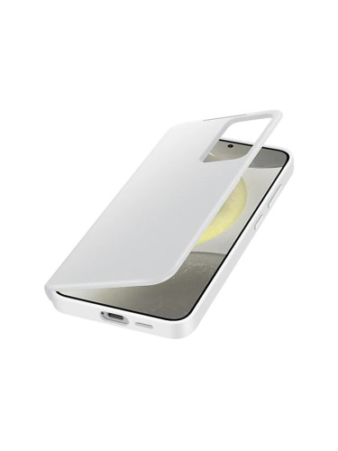 Калъф за Samsung Galaxy S24+, пластмасов, Samsung Smart View Wallet, бял