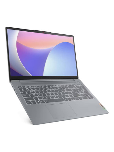 Лаптоп Lenovo IdeaPad Slim 3 15IRH8 (83EM004YBM)(сив), десетядрен Intel Core i7-13620H 2.4/4.9GHz, 15.6" (39.62cm) Full HD IPS Anti-Glare дисплей, (HDMI), 16GB LPDDR5, 512GB SSD NVMe, 1x USB 3.2 Gen 1 Type-C, No OS, 1.62kg