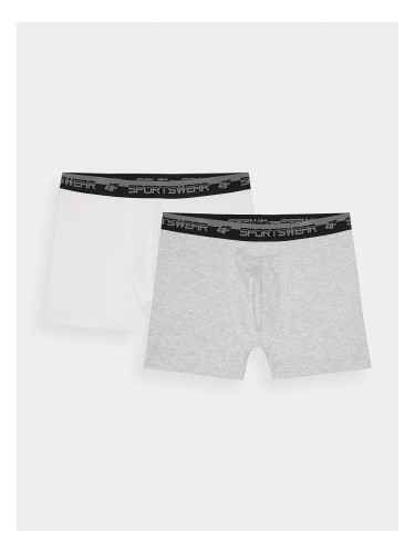 Men's Boxer Underwear 4F (2Pack) - Grey/White
