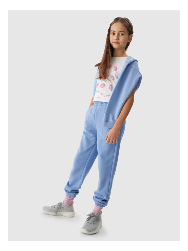 Girls' jogger sweatpants 4F - denim