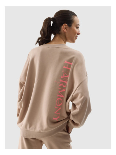 Women's oversize sweatshirt 4F - beige