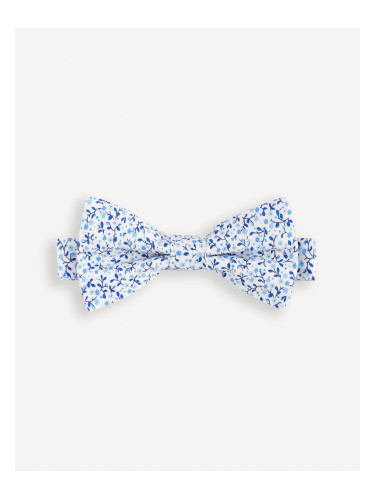 White-blue floral bow tie Celio Gibowflo