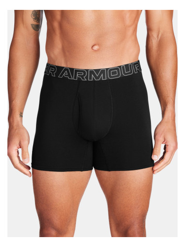 Set of three men's boxer shorts in black Under Armour M UA Perf Cotton 6in