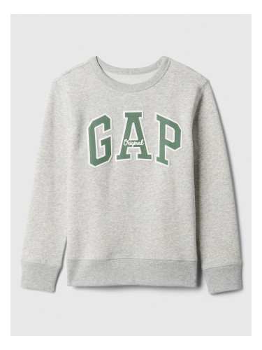 Light gray boys' sweatshirt with GAP logo