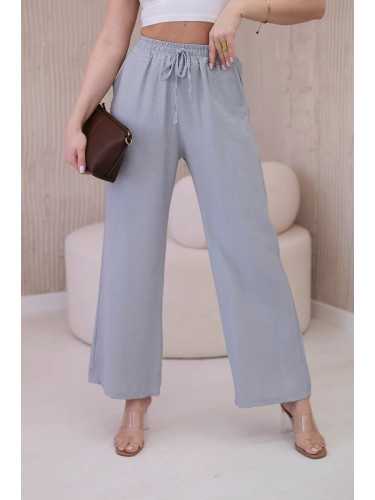 Viscose wide trousers grey