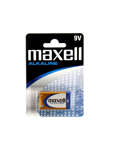 Батерия алкална Maxell 6LR61, 9V, цена за 1 бр.