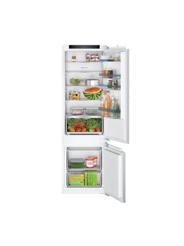 Хладилник с фризер Bosch KIV87VFE0 SER4, клас E, 270 л. общ обем, за вграждане, 216 kWh/годишно, VitaFresh XXL, EcoAirflow, бял