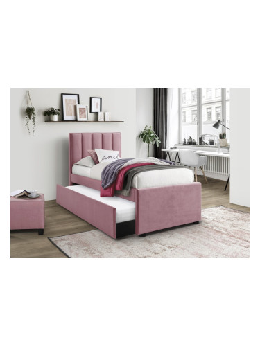Легло с разтегателен матрак  90 - розово