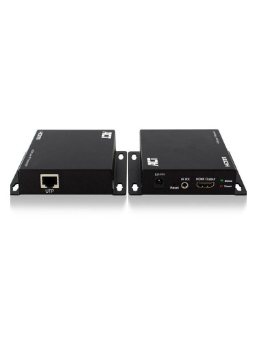 HDMI екстендър ACT AC7850, от HDMI(ж) към HDMI(ж), усилва видео сигналa по LAN (RJ-45) мрежата, до 100м, до 1080p@60Hz, 2 устройства