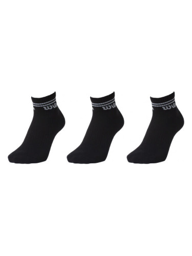 Wilson 3PP MENS QUARTER Мъжки чорапи, черно, размер
