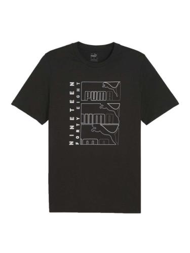 Puma GRAPHIC TRIPLE NO 1 LOGO TEE Мъжка тениска, черно, размер