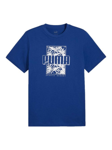 Puma ESSENTIALS + PALM RESORT GRAPHIC TEE Мъжка тениска, тъмносин, размер