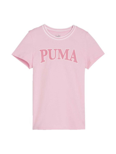 Puma SQUAD TEE G Тениска за момичета, розово, размер