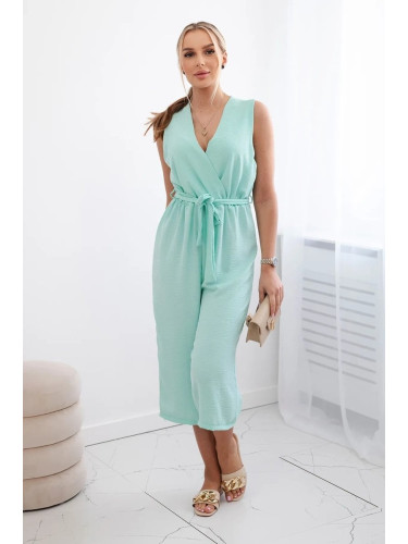 Jumpsuit with ties at the waist with straps
