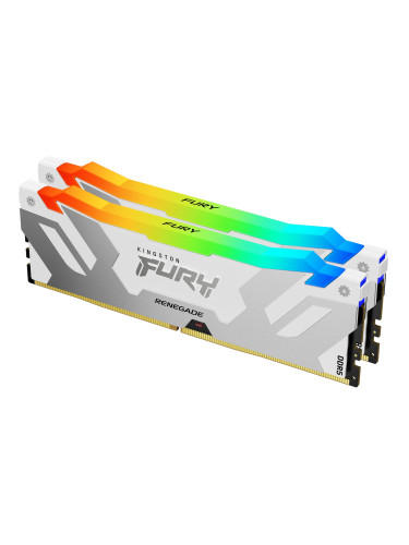 Памет Kingston Fury Renegade White RGB 32GB(2x16GB) DDR5 8000MHz CL38 