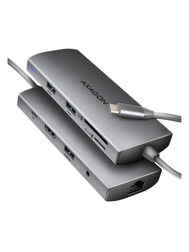 AXAGON HMC-8HLSA USB-C 3.2 Gen 1 hub, 3x USB-A + 4K/30Hz HDMI + SD/mic