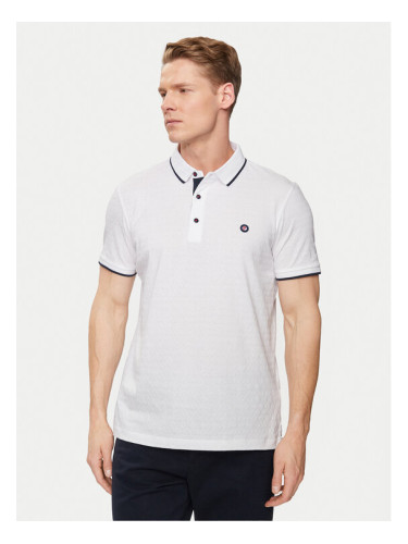 Pierre Cardin Тениска с яка и копчета C5 21274.2098 Бял Regular Fit