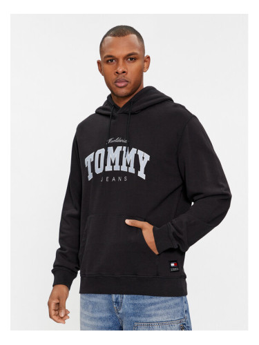 Tommy Jeans Суитшърт Varsity DM0DM18401 Черен Regular Fit