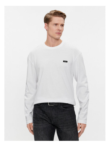 Calvin Klein Тениска с дълъг ръкав K10K111847 Бял Regular Fit