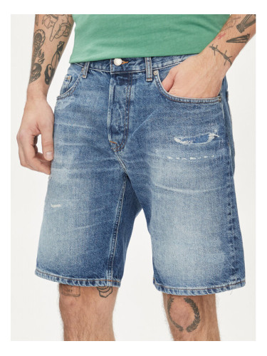 Pepe Jeans Дънкови шорти Relaxed Short Repair PM801074 Син Relaxed Fit