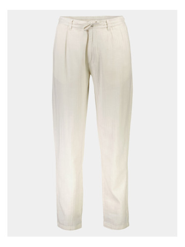 Lindbergh Текстилни панталони 30-003020 Бял Relaxed Fit