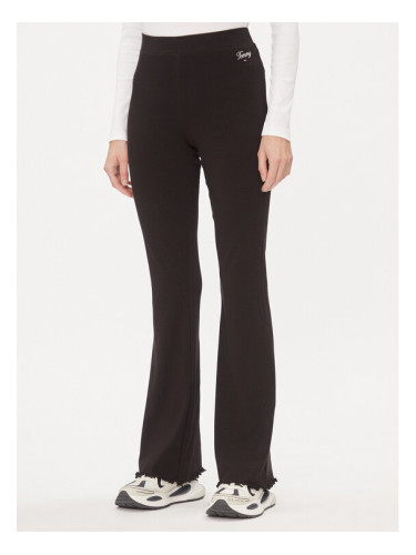 Tommy Jeans Текстилни панталони DW0DW17311 Черен Flare Fit