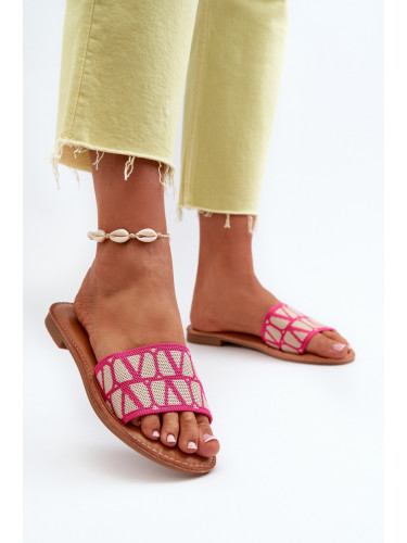 Boto Дамски джапанки с плосък ток в цвят Фуксия от Traivea