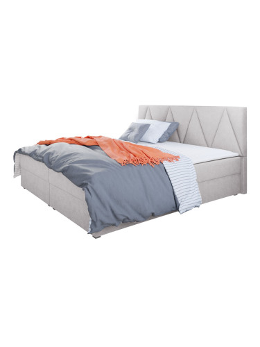 Тапицирано легло Fado III с матрак и подложка-140 x 200-Gray Anoixto