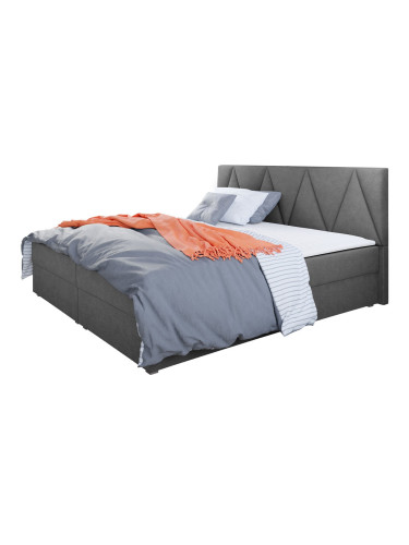 Тапицирано легло Fado III с матрак и подложка-140 x 200-Dark gray