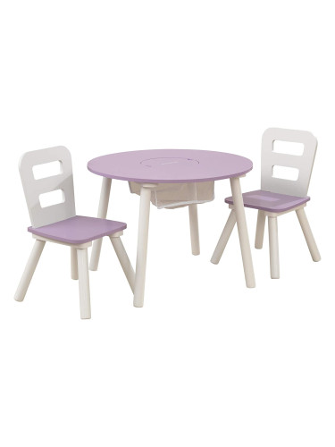 KidKraft Комплект кръгла маса и 2 стола-Lila