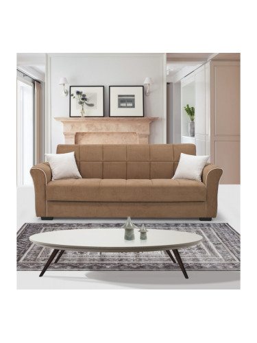 Триместен диван Jade, с клик-клак механизъм и ракла