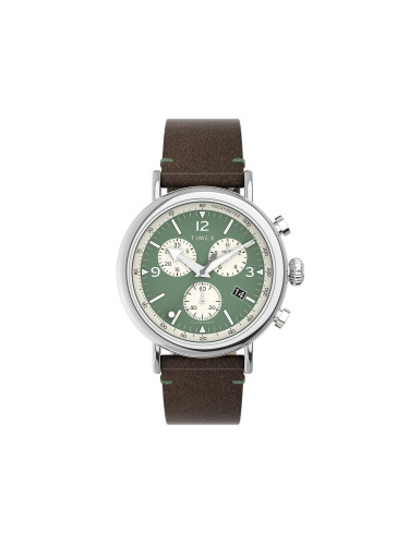 Часовник Timex Standard Chronograph 41mm Eco-Friendly TW2V71000 Кафяв