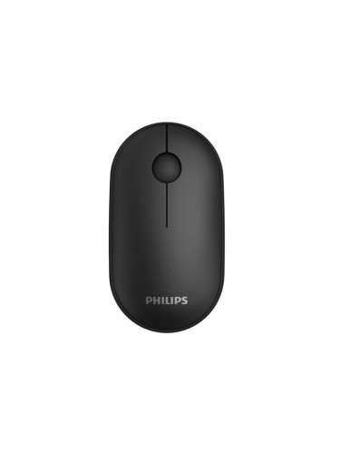 Мишка Philips M354, оптична (1000 dpi), безжична (Bluetooth 4.0 & 2.4GHz), USB, черна, сферичен скрол