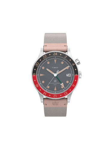 Timex Часовник Waterbury Traditional GMT TW2V74100 Сив