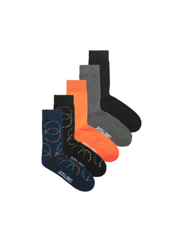 Jack&Jones Комплект 5 чифта дълги чорапи мъжки 12237460 Цветен