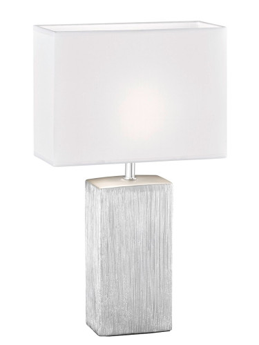 Настолна лампа F&H Flens-White-Silver