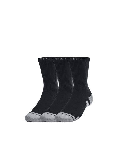 UNDER ARMOUR 3-Packs Performance Tech Crew Socks Black/Grey
