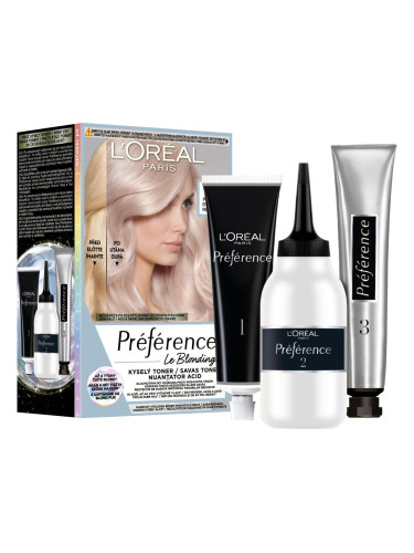 L'Oréal Paris Préférence Le Blonding Toner Боя за коса за жени 60 ml Нюанс Platinum Pearl