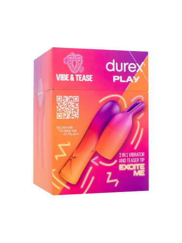 Durex Play Vibe & Tease 2in1 Vibrator & Teaser Tip Вибратор за жени 1 бр