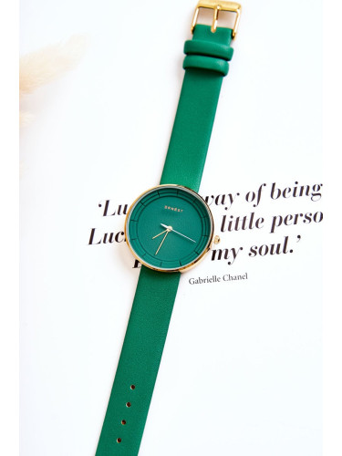 Women's Nickel-Free Analog Leather Watch Ernest Green