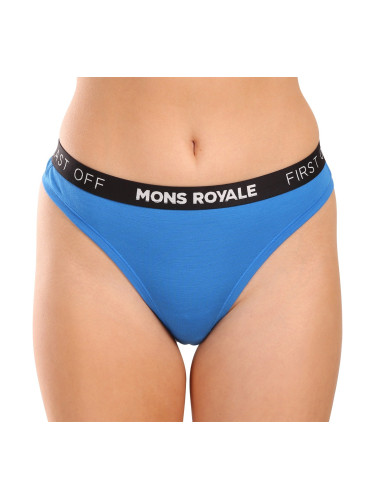 Women's thong Mons Royale merino blue