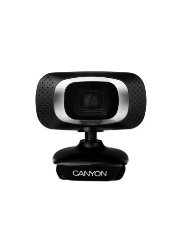 Уеб камера Canyon CNE-CWC3N, микрофон, 1.0 MP (1280x720/30 Fps), USB, черна