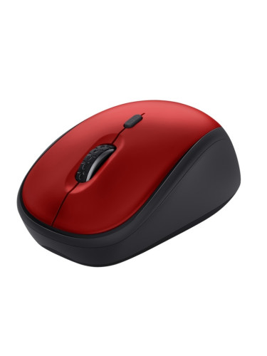 Мишка Trust Yvi+ Red, оптична (1600 dpi), безжична, USB, червена
