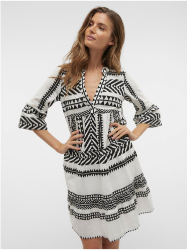 Black and White Women's Patterned Dress Vero Moda Dicthe - Women's