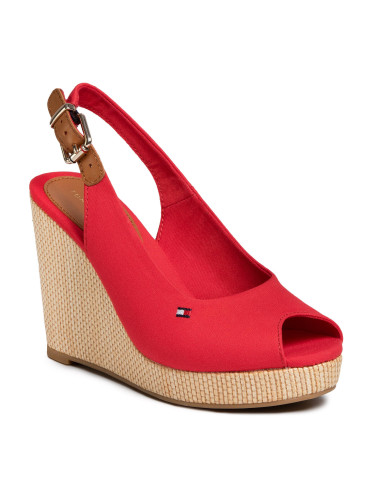 Еспадрили Tommy Hilfiger Iconic Elena Sling Back Wedge FW0FW04789 Primary Red XLG