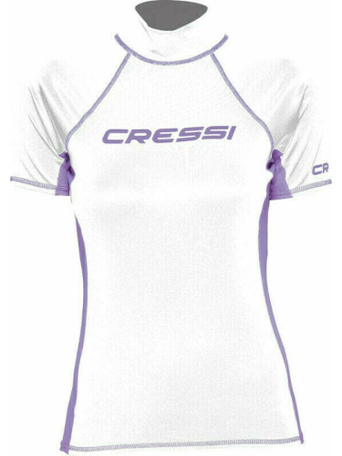Cressi Rash Guard Lady Short Sleeve Риза White/Lilac M
