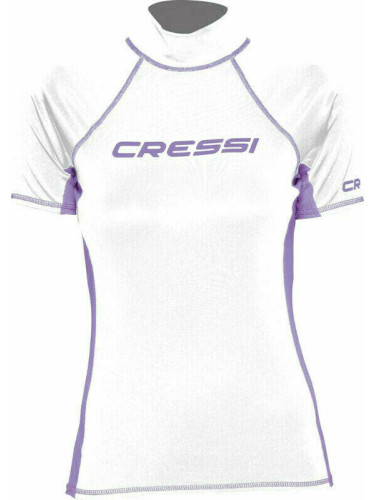 Cressi Rash Guard Lady Short Sleeve Риза White/Lilac S