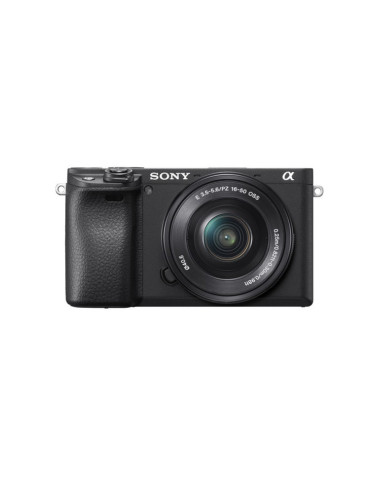Фотоапарат Sony A6400(черен), 24 Мpix, 3" (7.5 cm) TFT дисплей, Wi-Fi, Bluetooth, microUSB, microHDMI