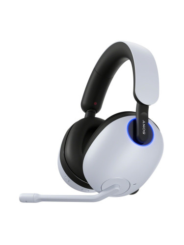 Слушалки Sony Inzone H9 White (WHG900NW.CE7), микрофон, безжични, Bluetooth, гейминг, шумопотискане, 360 Spatial Sound, до 32 часа време на работа, бели