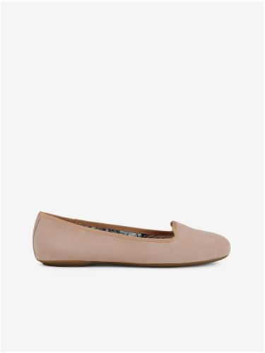 Beige Women's Suede Ballerinas Geox Palmaria - Women's